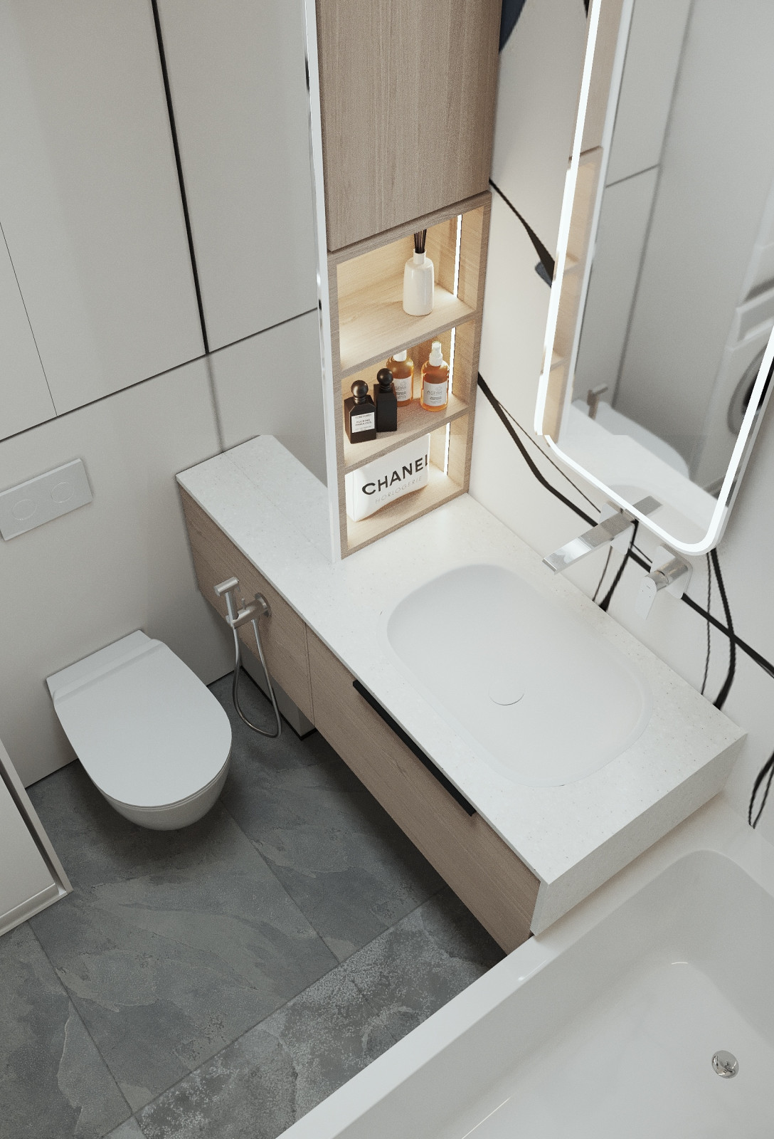 Обложка проекта: Ванная в неоклассике