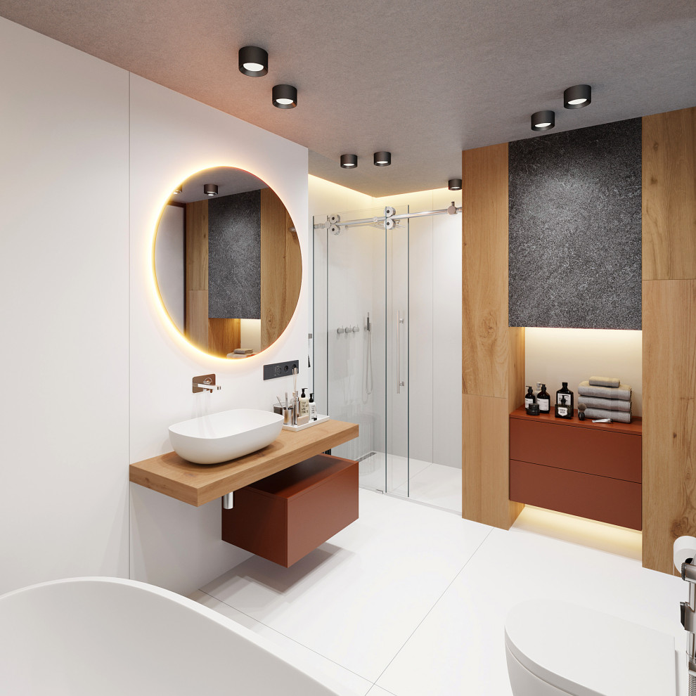 Досуговая зона с гостевой комнатой на мансарде в загородном доме