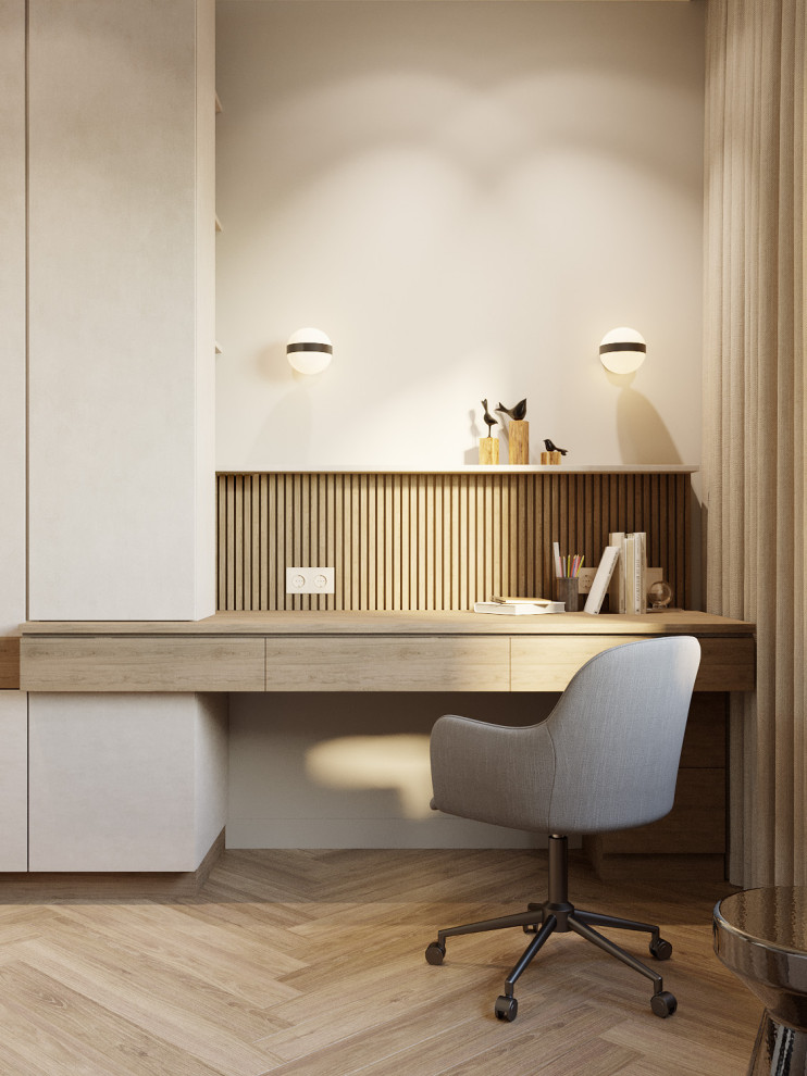 Soft-минимализм в монохромном интерьере трехкомнатной квартиры /ЖК "Балтийский"