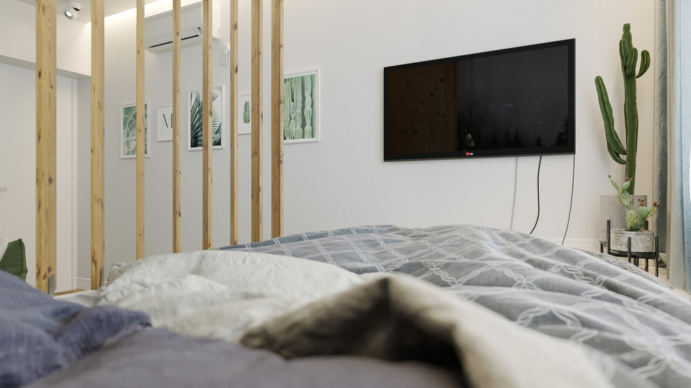 Спальня в скандинавском стиле 20 м2