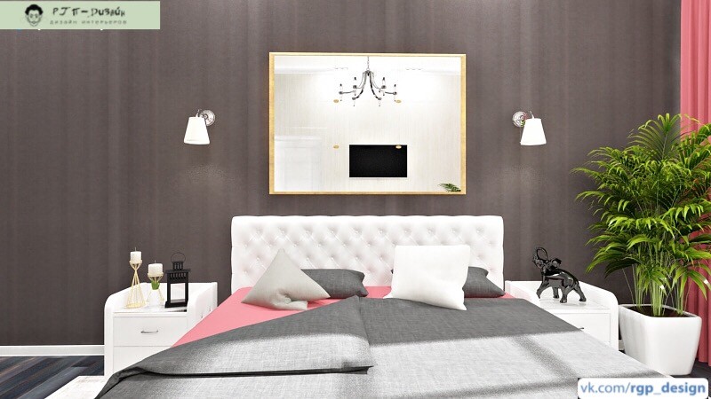 Спальня в цвете "Живой коралл"