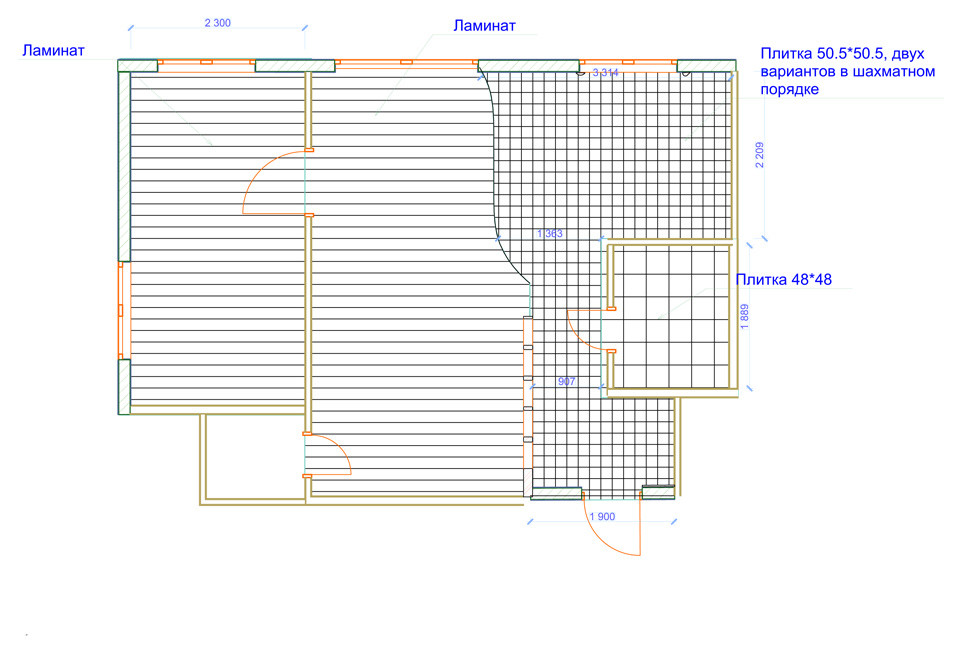 Дизайн-проект квартиры 40кв.м., перепланировка.