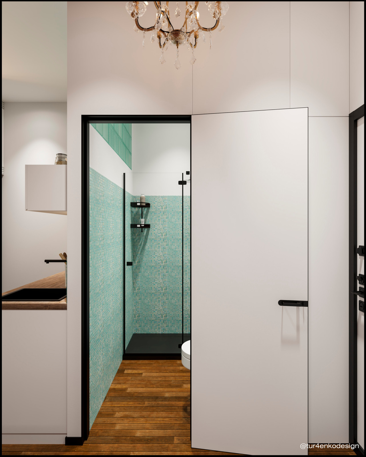 Дизайн маленькой квартиры студии 21 м2 в ЖК "Символ"