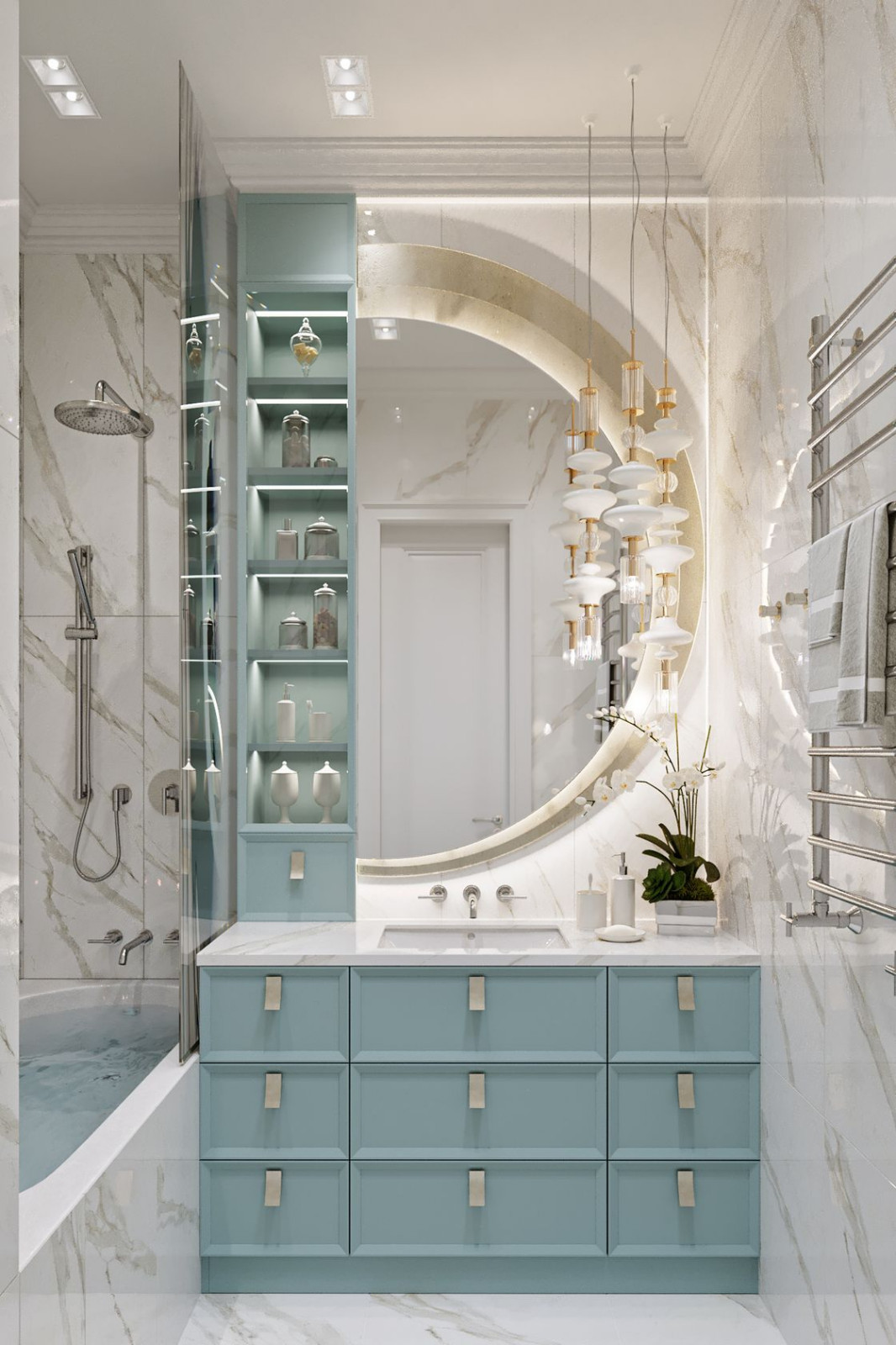 Обложка проекта: ЖК Счастье на Соколе: воздушная, словно парящая в облаках квартира