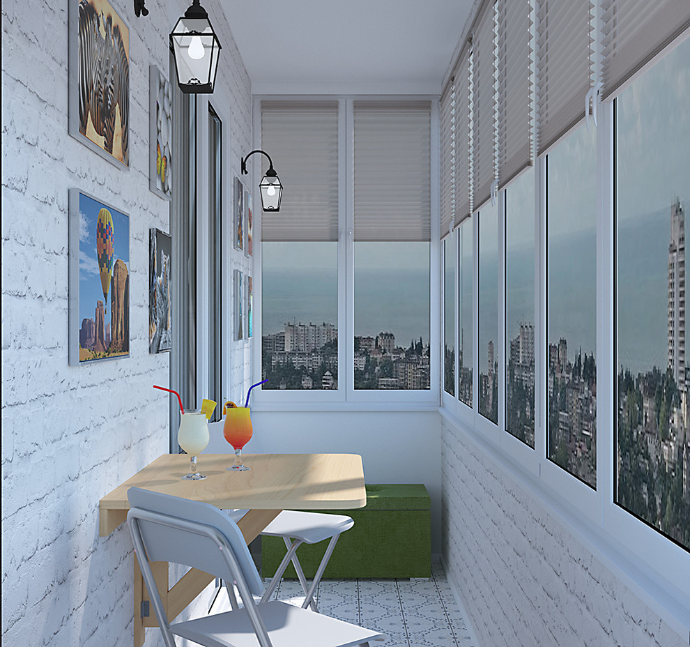 Дизайн зоны отдыха на балконе