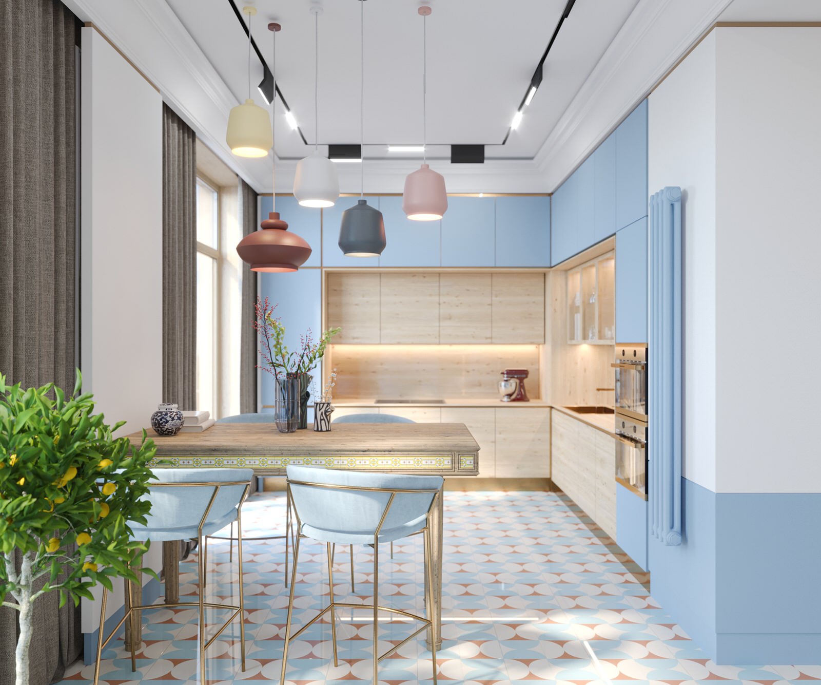 Кухня-столовая. Таунхаус в ЖК "Парк Авеню"