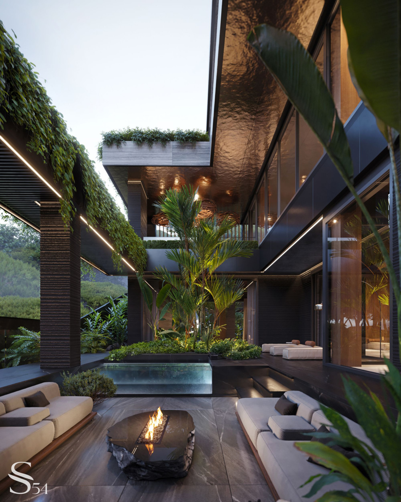 Терраса с лаунж-зоной