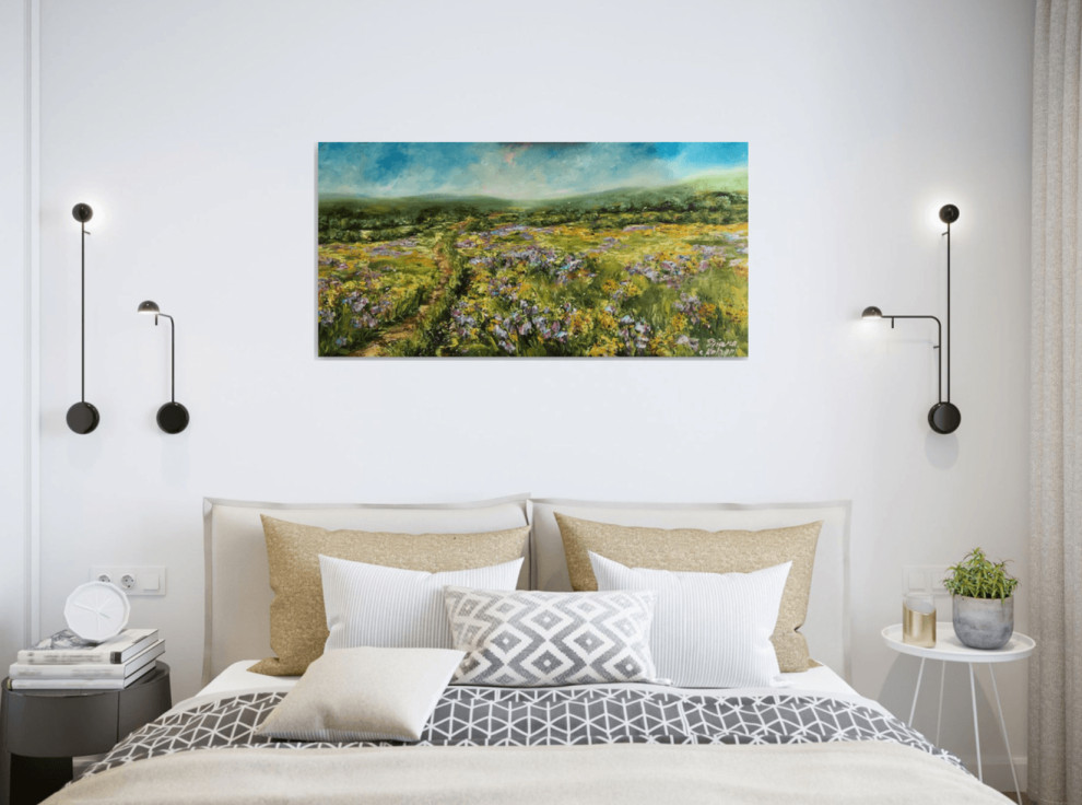 Спальня - Дизайн интерьера - Картины художницы Дианы Маливани (1)