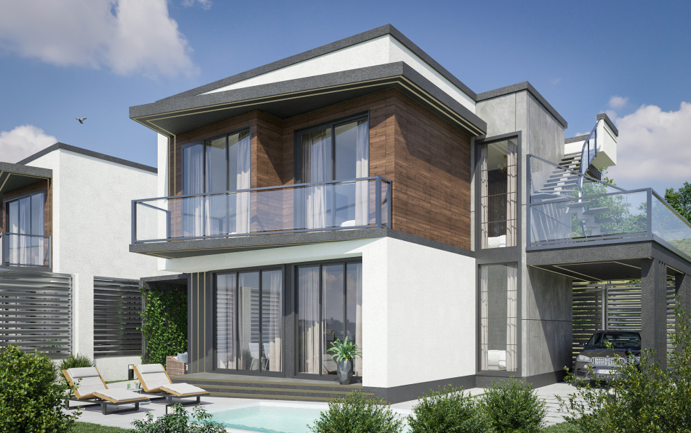 2 дома в стиле Райта