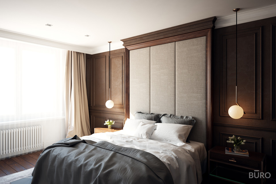 Строгий интерьер в стиле американская классика