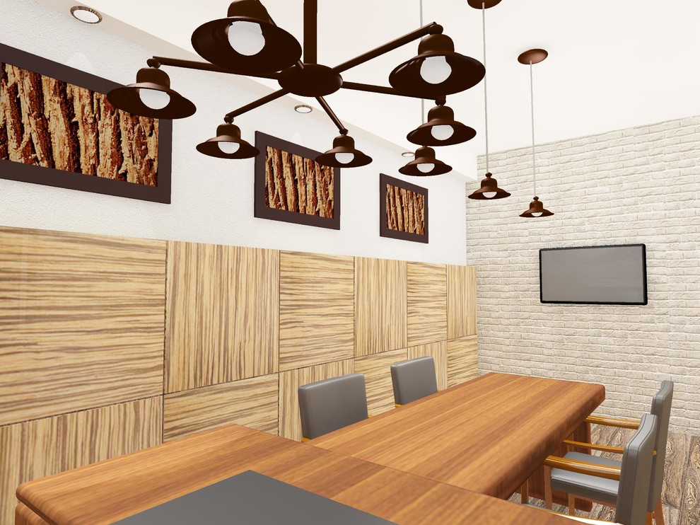 Кабинет переговорная в стиле лофт