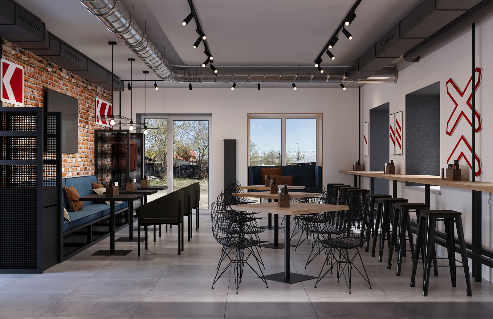 Пиццерия "Станция 9/1" с летней верандой в Томске