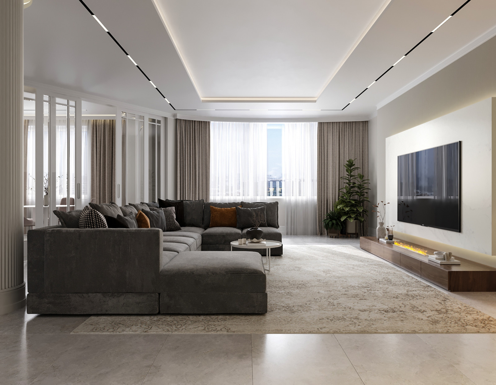 Обложка проекта: Квартира на Кутузовском проспекте 140 кв.м.