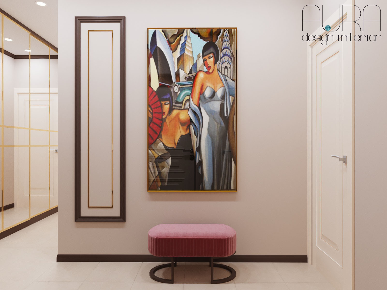 Дизайн квартиры, прихожая в светлых тонах