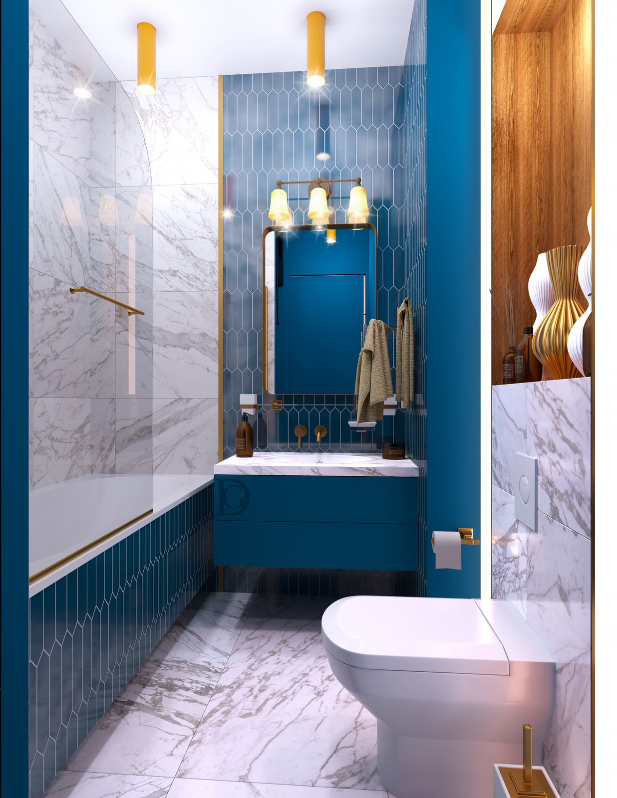 Interior design of a residential flat in The housing complex "Dynasty" at Moscow