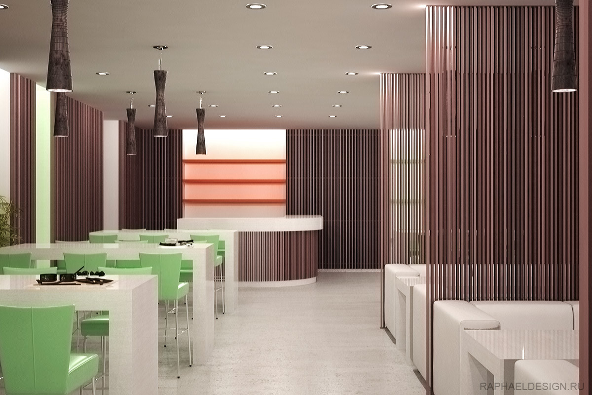 Дизайн интерьера суши бара
