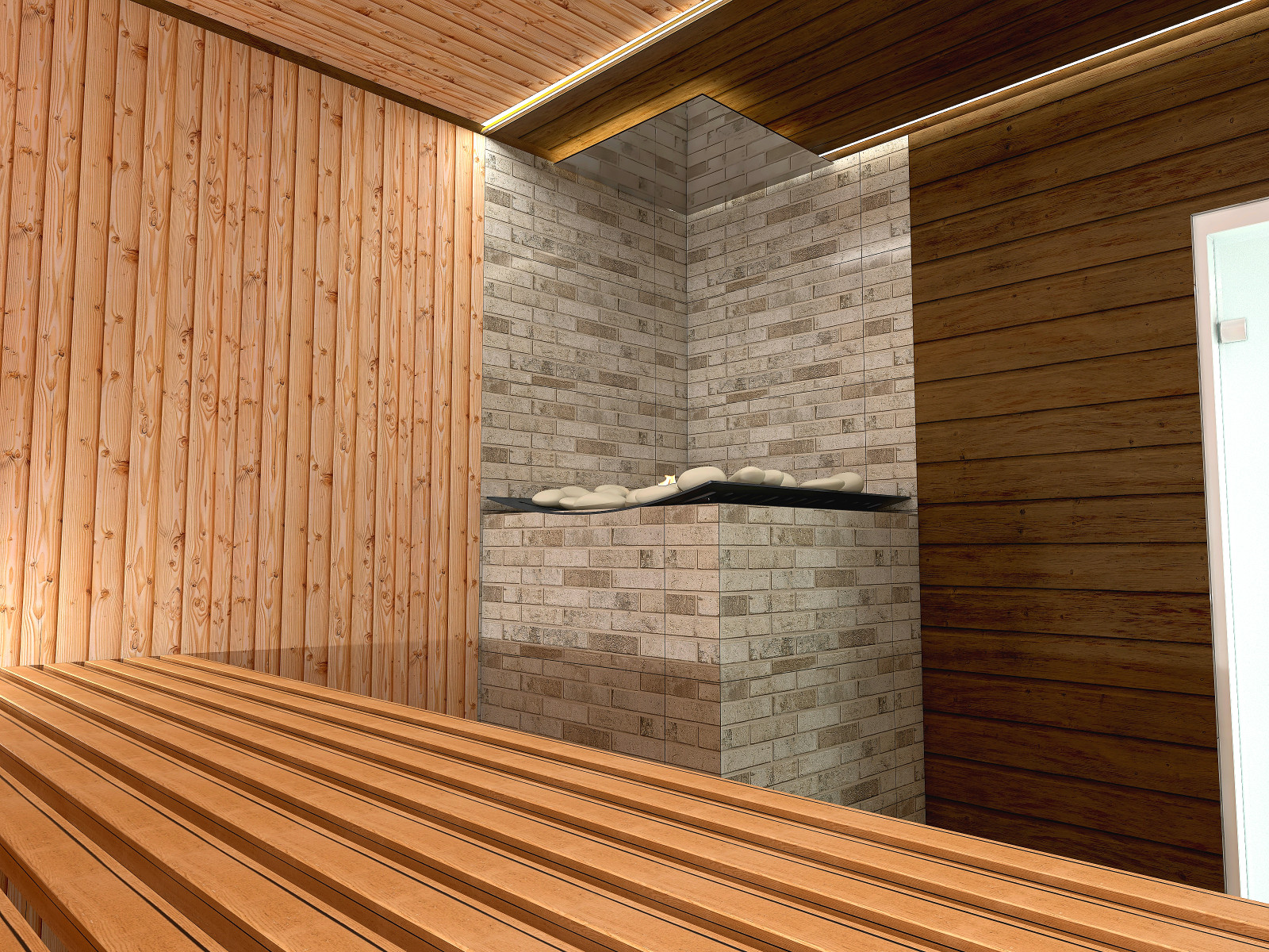 Дизайн проект коммерческого помещения с авторским надзором Сауна "Fun"