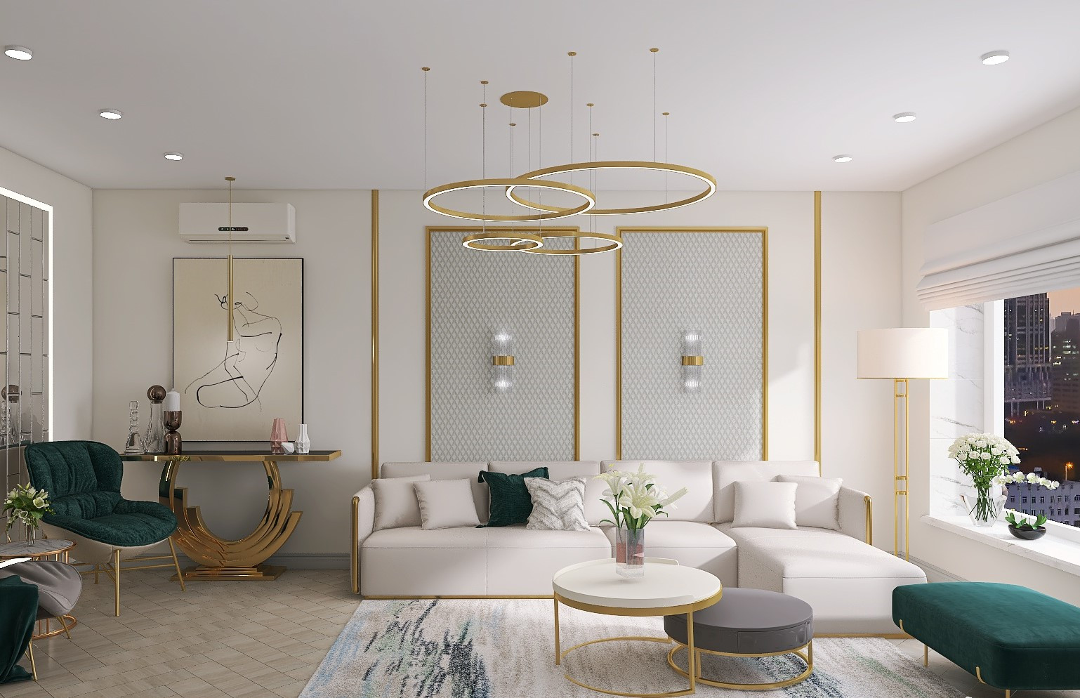 Гостиная арт-деко