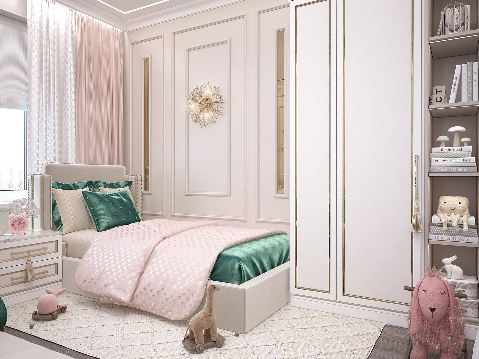 Розовый с изумрудным- неожиданные цветовые решения