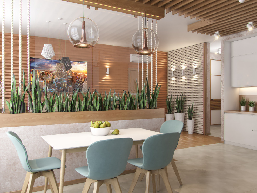 Обложка проекта: Гостиная в трехкомнатной квартире в Сочи