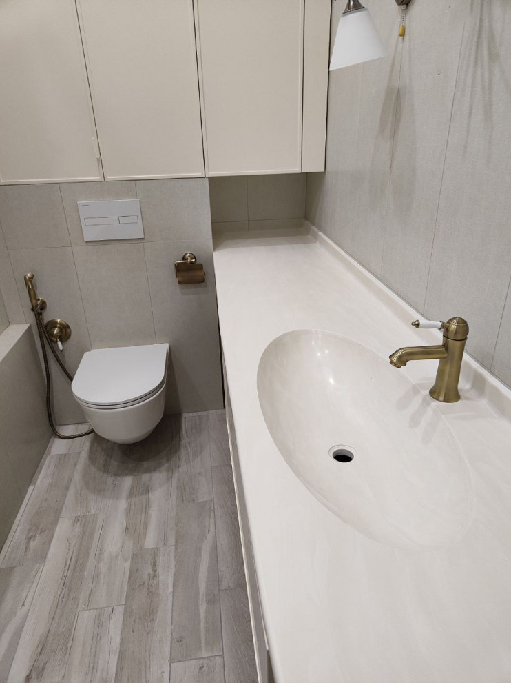 Столешница из акрилового камня в ванную комнату