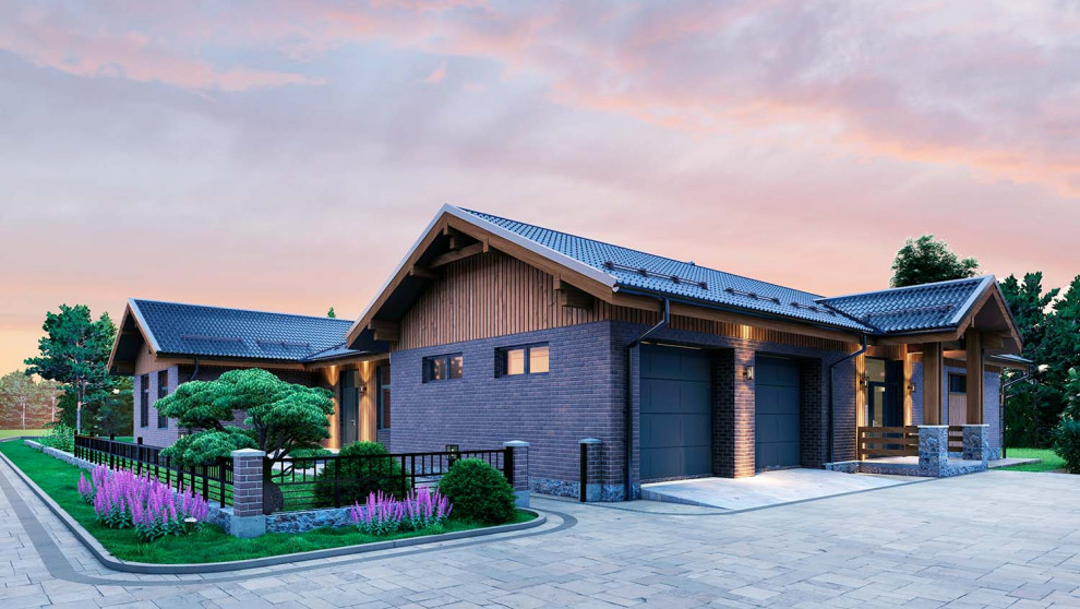 Проект одноэтажного дома с коммерческой частью