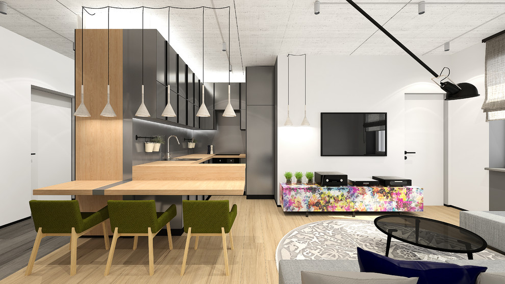 Жилая квартира для молодой пары без детей, 64 кв.м.