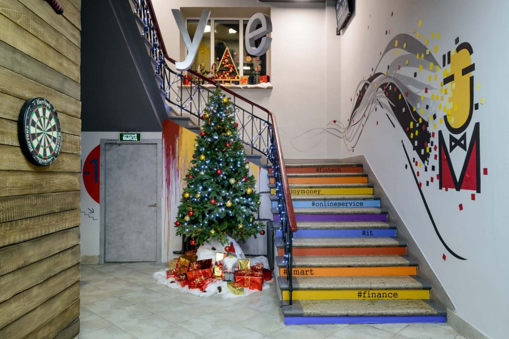 Декоративная матовая штукатурка в интерьере офиса