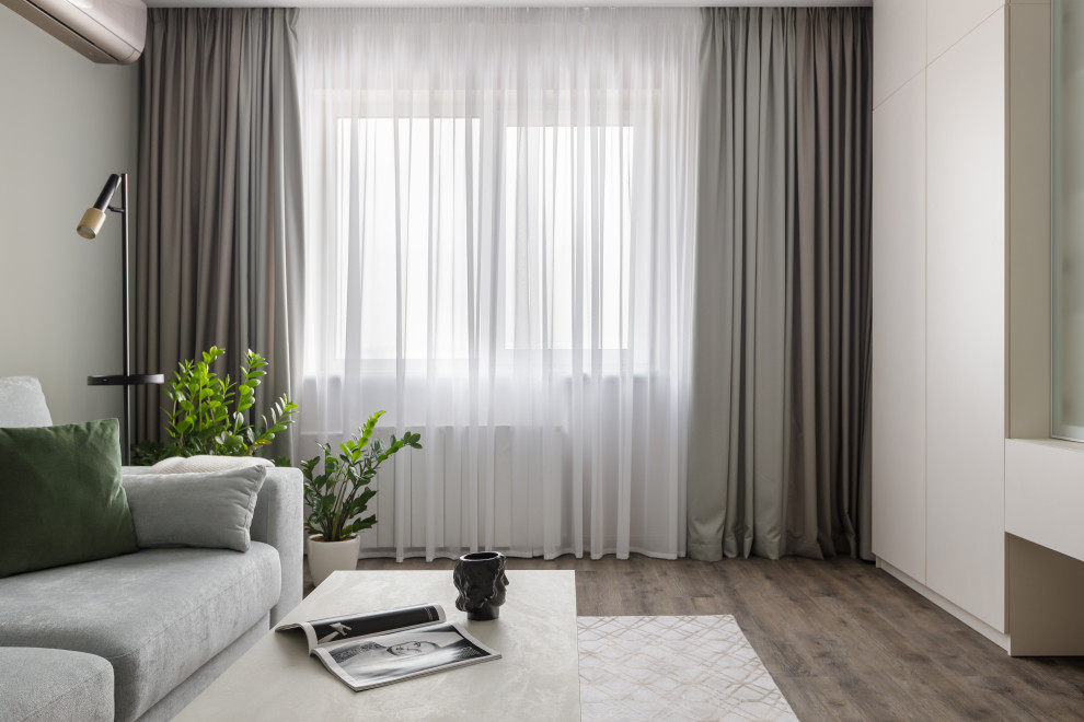 Интерьер квартиры в Приморском районе Санкт-Петербурга с видом на Лахта Центр