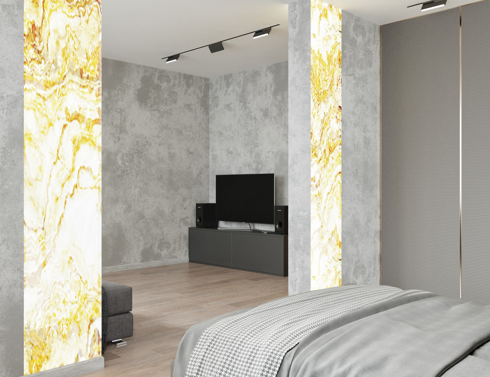 Трехкомнатная квартира для семьи из 4 человек с монохромным интерьером