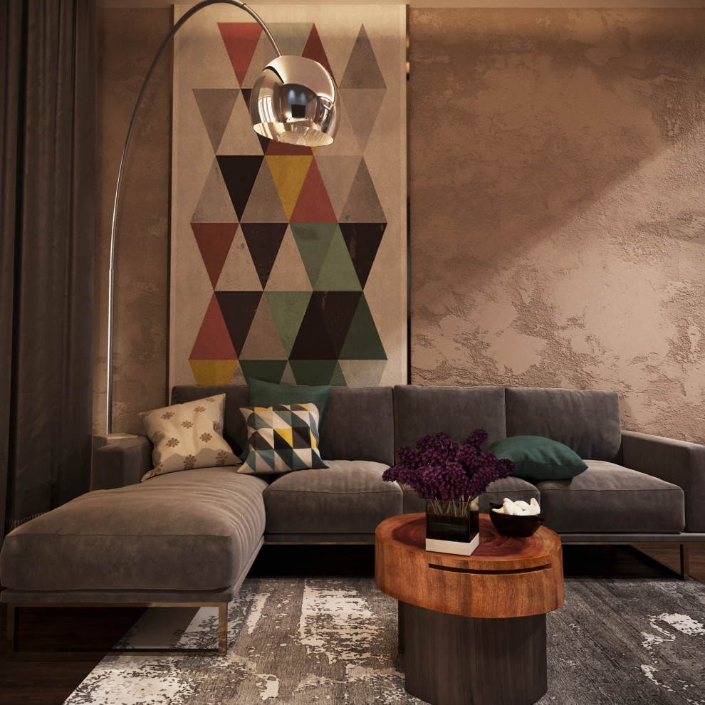 Обложка проекта: Гостиная ЖК «Пётр Великий и Екатерина Великая»