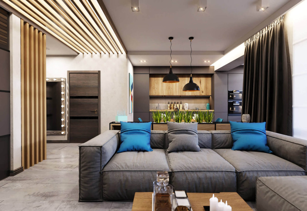 Обложка проекта: Interior design in apartment "Eco-style"