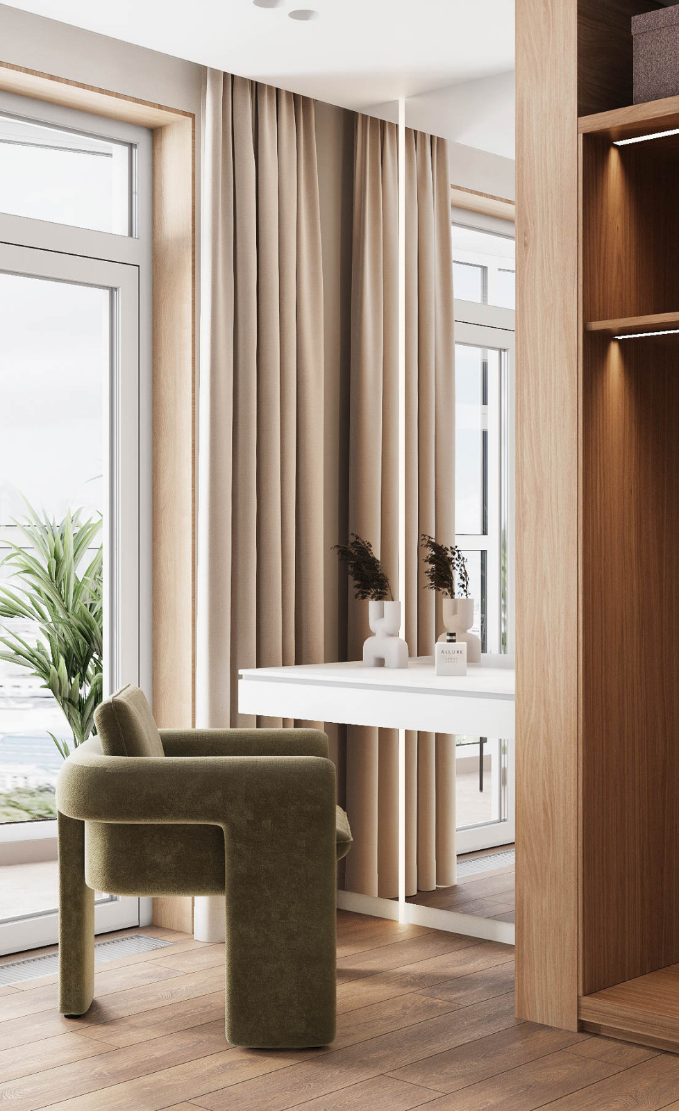 Квартира в экостиле.Мастер-спальня.