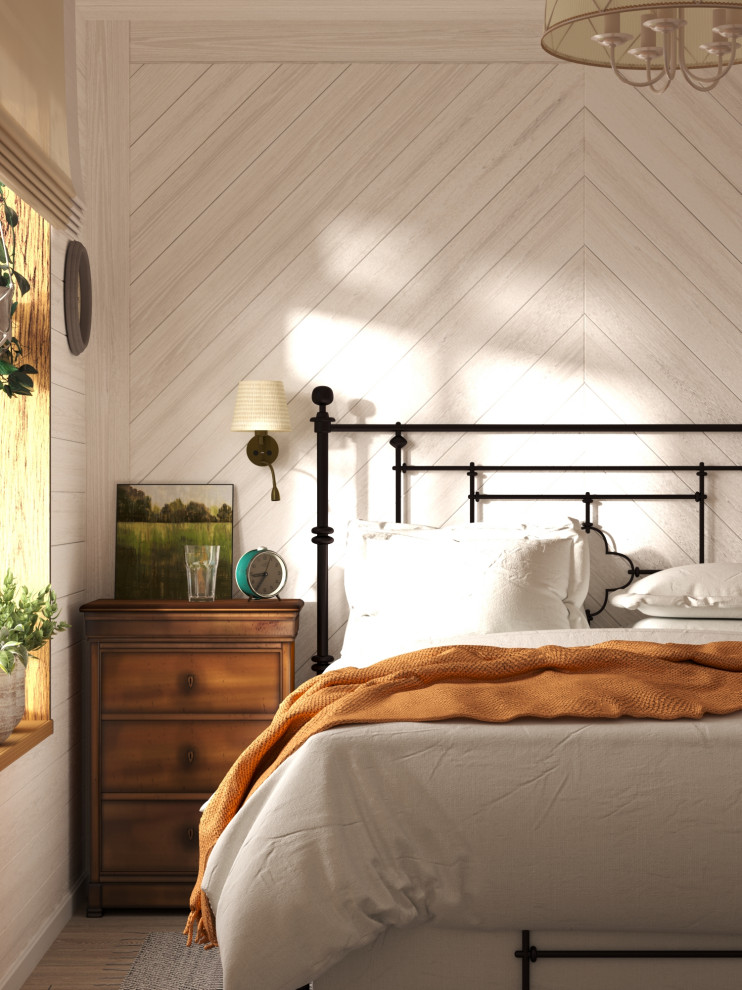 Спальня для родителей в загородном доме