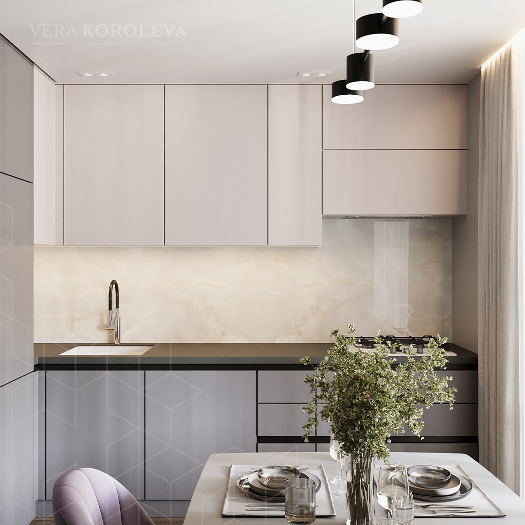 Лавандовая дымка: красивая и функциональная двушка 47 кв.м под Петербургом