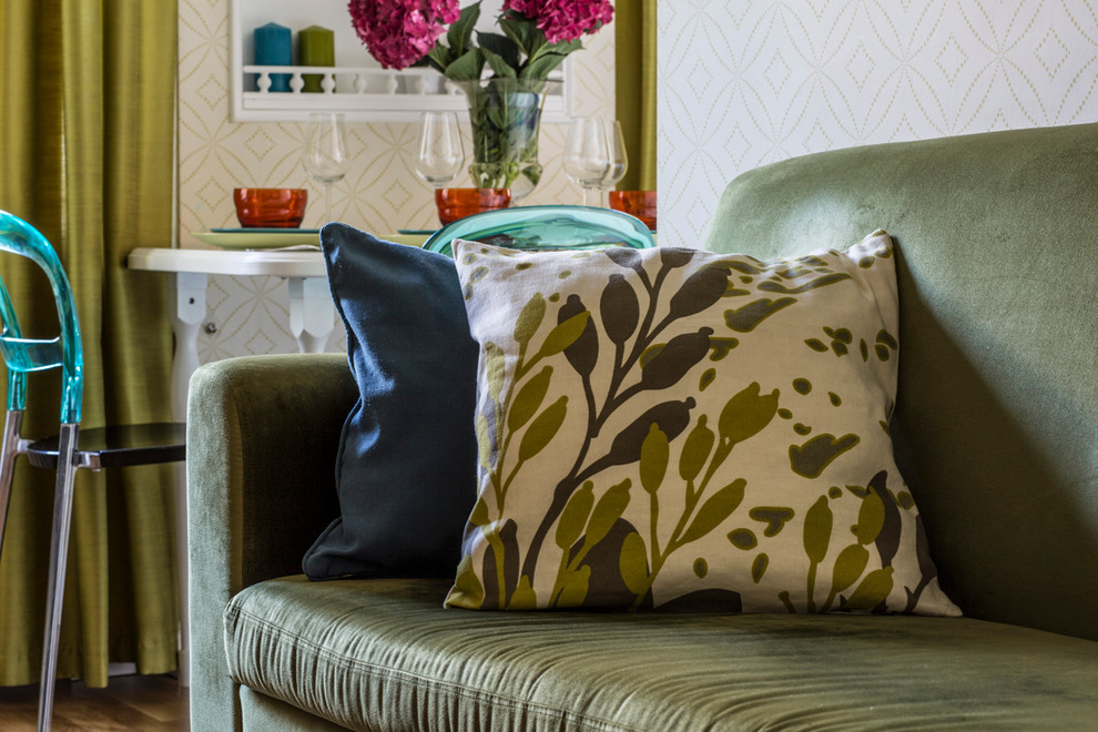 Houzz тур: Угловая хрущевка с яркими деталями