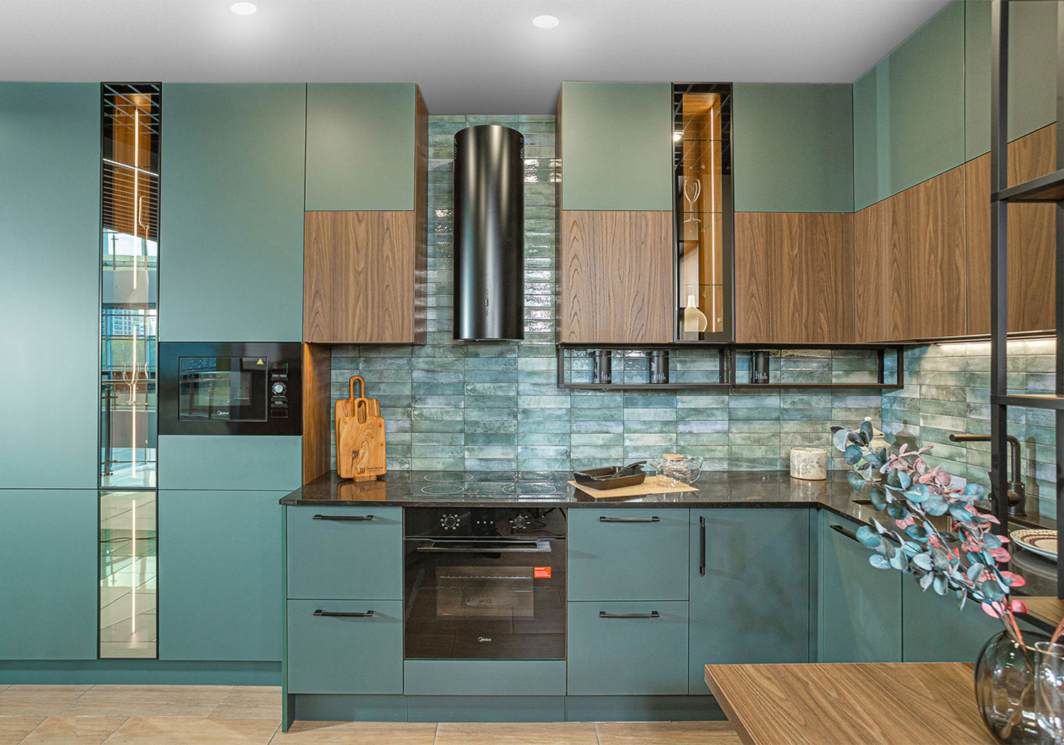 Современная кухня в стиле эко и лофт