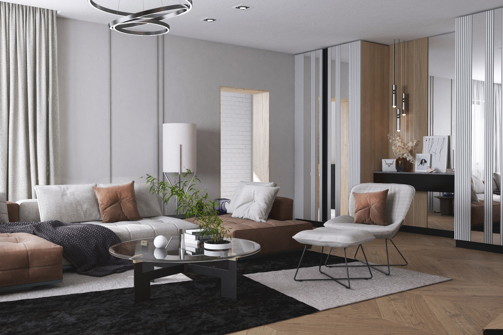 Интерьер первого этажа частного дома