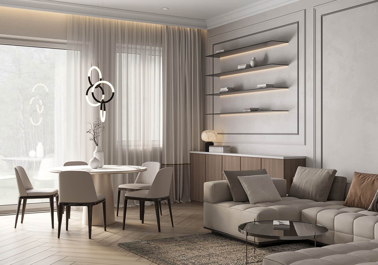 Гостиная-кухня