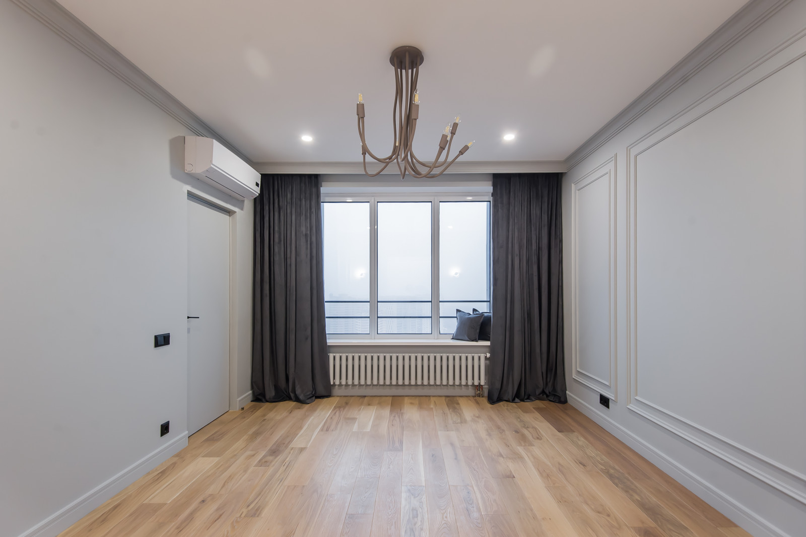 Квартира в современном стиле с зелёной спальней