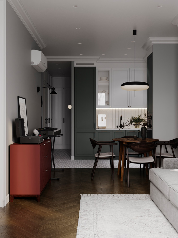 Современный mid-century в ЖК Западный Порт