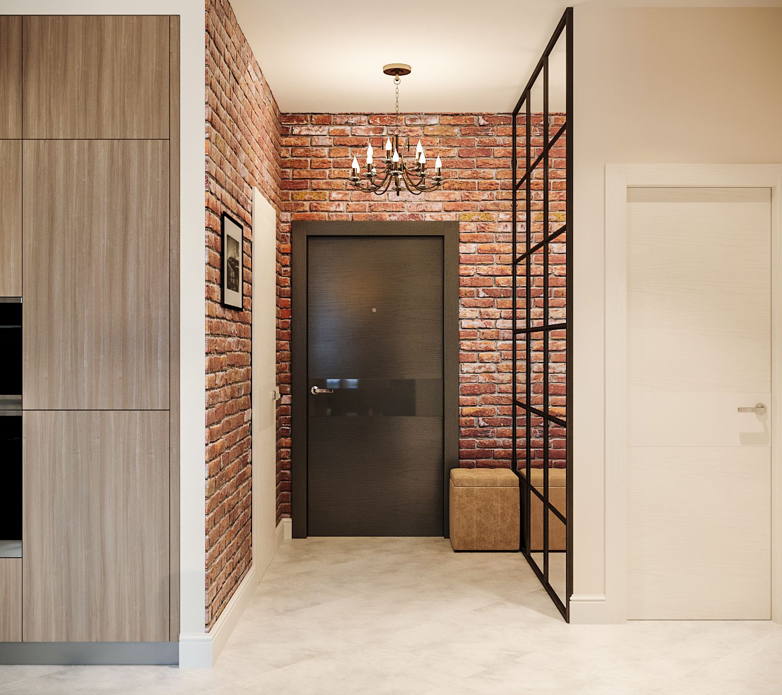 Женственный лофт в ЖК Триколор (визуализация)