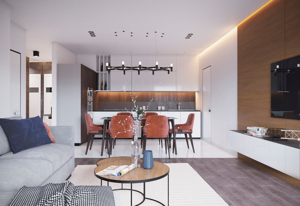 Гостинные-столовые-кухни