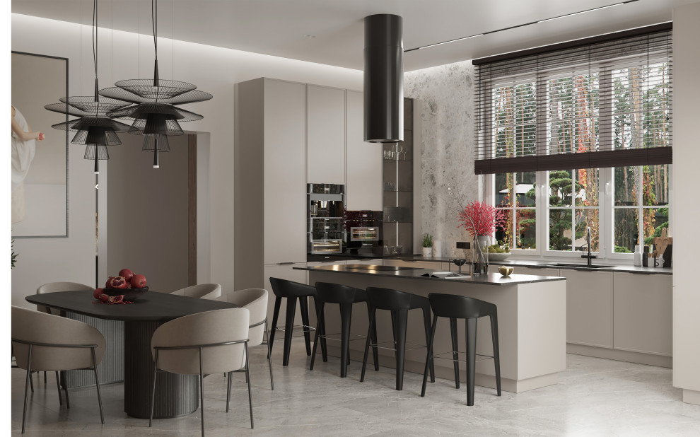 Проект кухни в трехэтажной доме на улице Красная в городе Калининграде