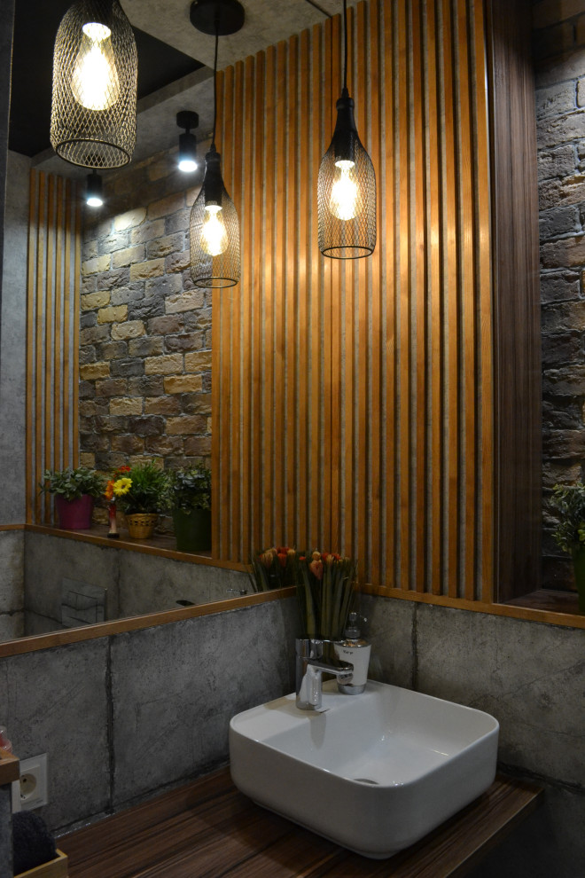 Санузел в стиле ЛОФТ