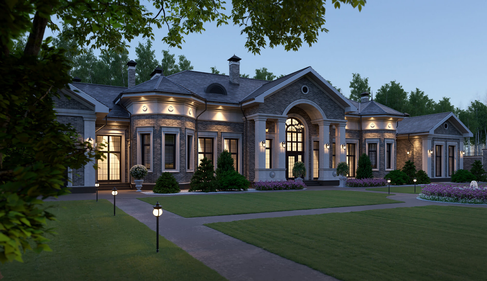 Архитектурный проект одноэтажного жилого дома площадью 400 кв.м.