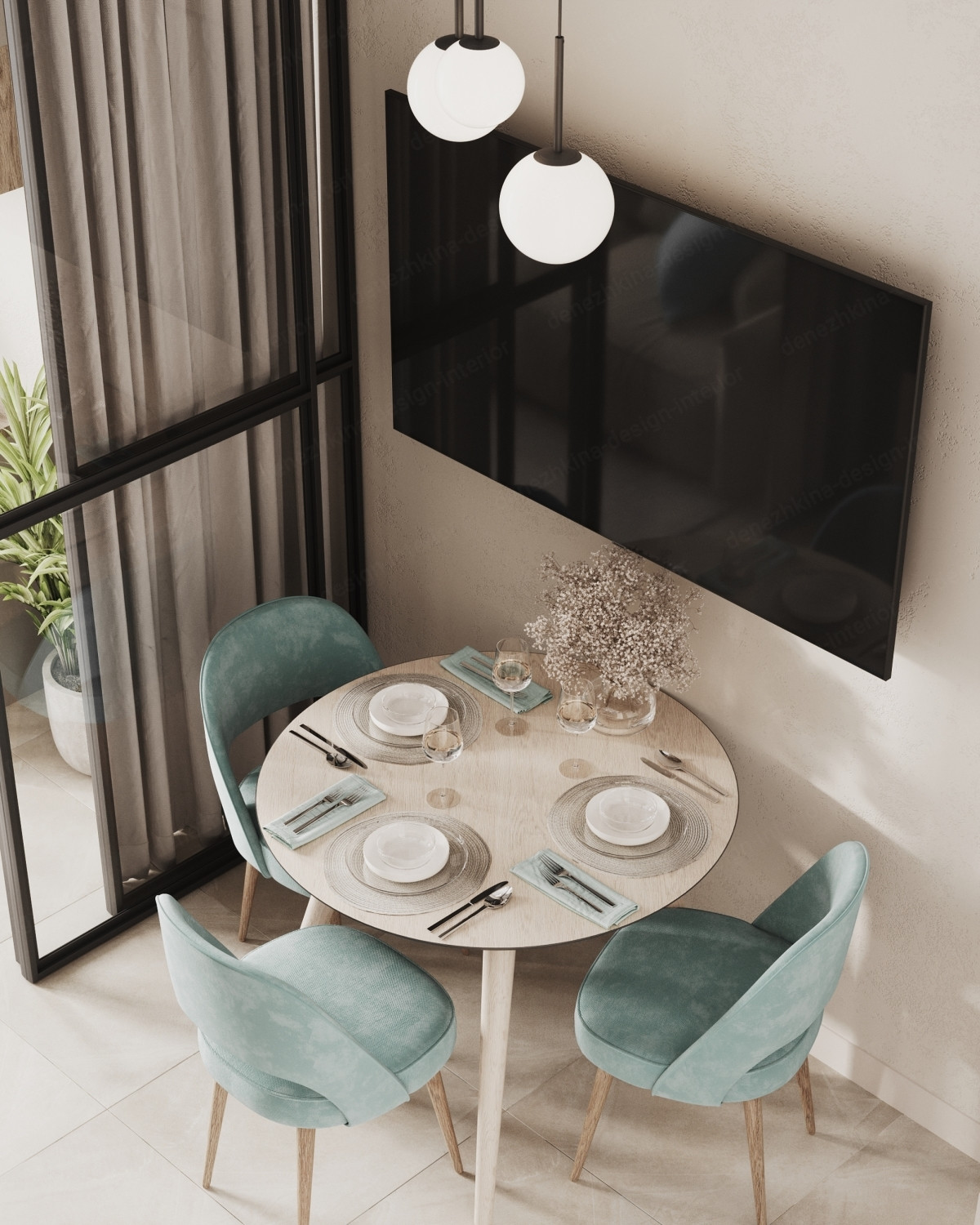 Дизайн проект 1 комнатной квартиры - ЖК Прокшино