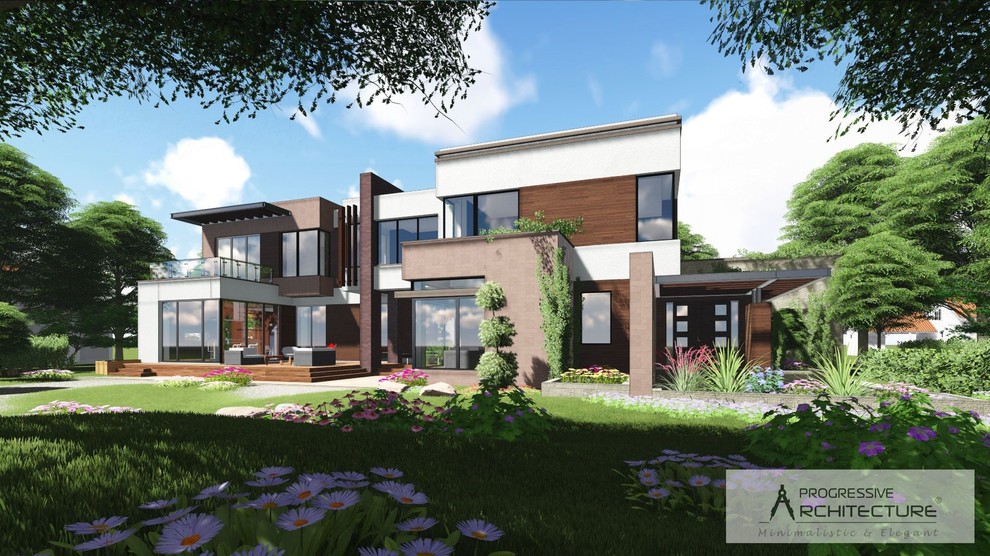 Необычный дом в стиле хай-тек