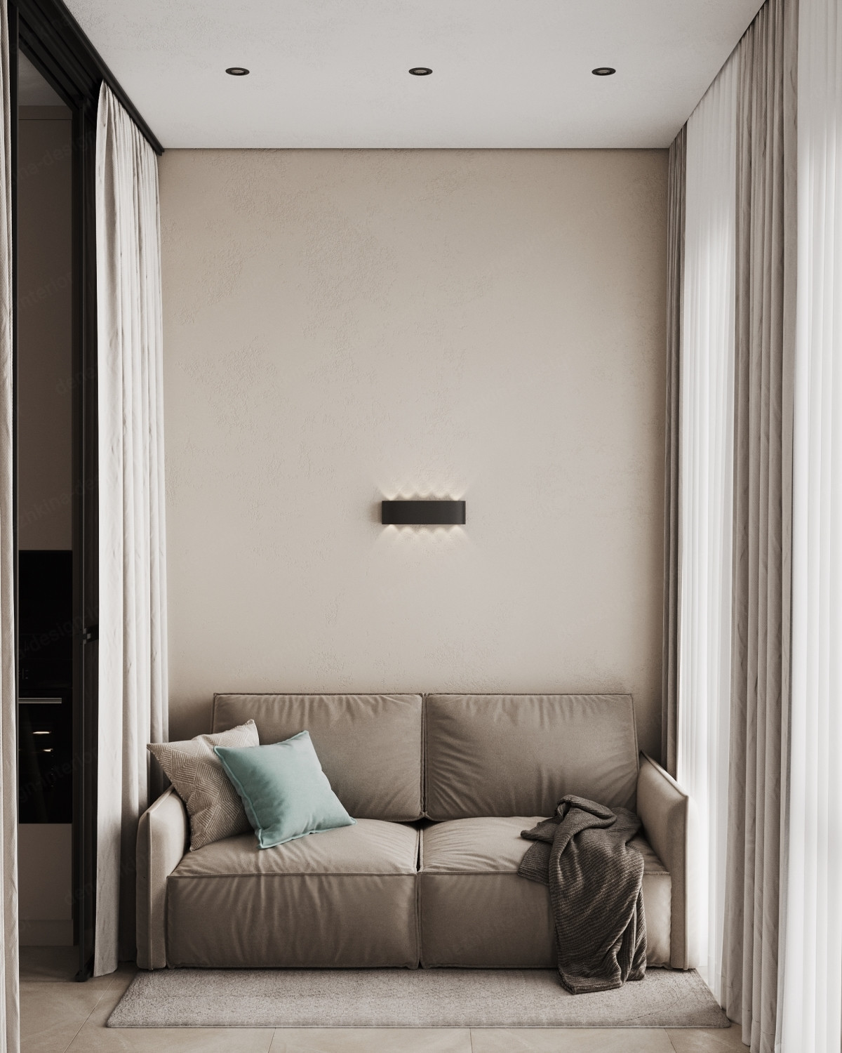 Дизайн проект 1 комнатной квартиры - ЖК Прокшино