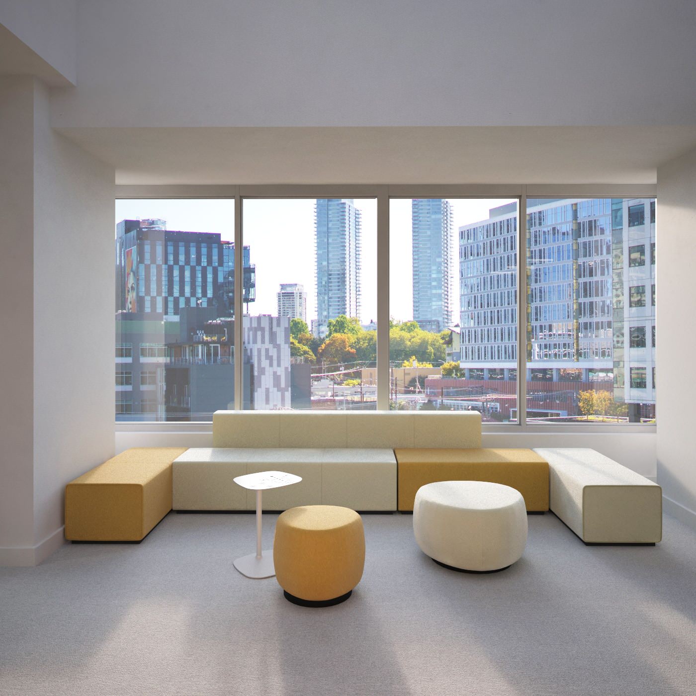 Офис.Оперативная мебель серии Тргетт и мягкая мебель серии Скорцезе